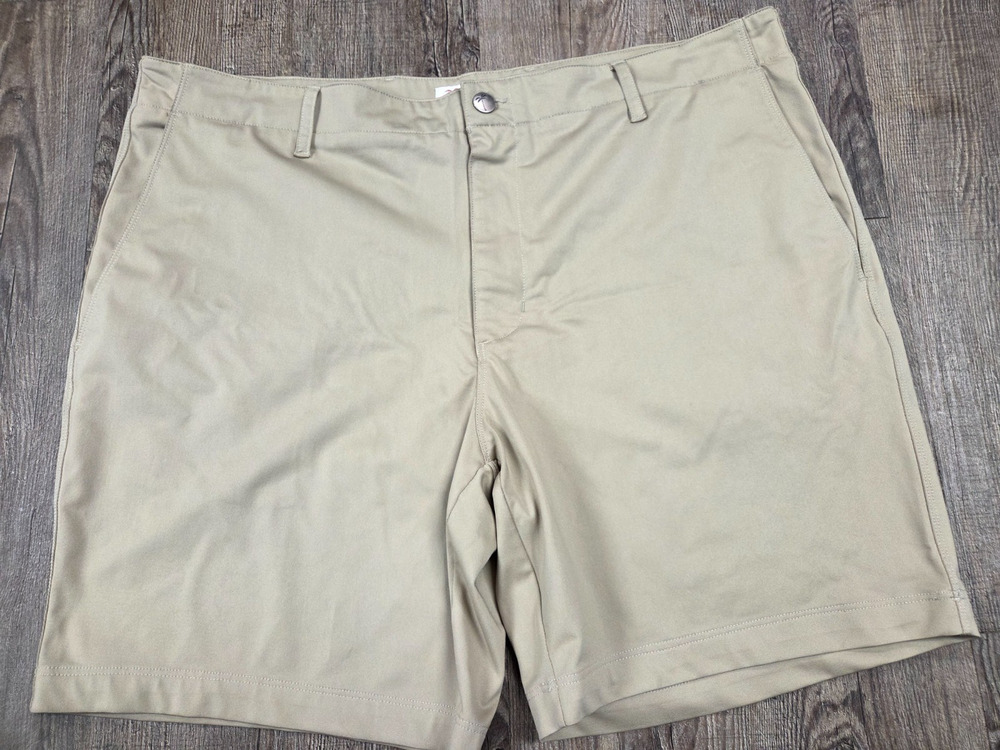 Kahala Hawaii Men's Khaki Flat Front Holoholo Shorts Size 40 Waist - 8" inseam